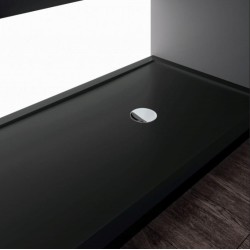 Shower tray Rectangular 120x80 material: Quaryl, color: Black surface: Matt Rectangular