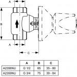 Diverter for concealed shower tap 2 way concealed part Diverters - concealed part