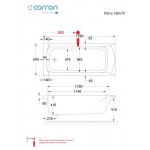 Bathtub Rectangular 160x70 material: Quaryl Carronite, color: White no grab bars surface: Glossy Rectangular Bathtub Rectangular 160x70 material: Quaryl Carronite, color: White no grab bars surface: Glossy Rectangular