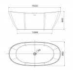 Μπανιέρα ελευθέρας τοποθέτησης 163x85x64 από solid surface επιφάνεια: Ματ, χρώμα: Λευκό χωρίς λαβές Ελευθέρας τοποθέτησης Μπανιέρα ελευθέρας τοποθέτησης 163x85x64 από solid surface επιφάνεια: Ματ, χρώμα: Λευκό χωρίς λαβές Ελευθέρας τοποθέτησης