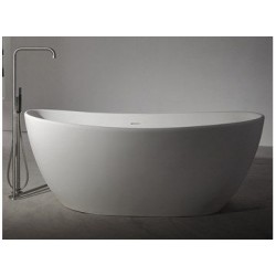 Μπανιέρα ελευθέρας τοποθέτησης 163x85x64 από solid surface επιφάνεια: Ματ, χρώμα: Λευκό χωρίς λαβές Ελευθέρας τοποθέτησης