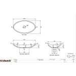 Νιπτήρας ελευθέρας τοποθέτησης 60x35x9 από solid surface χωρίς οπή  χωρίς υπερχείλιση, χρώμα: Λευκό επιφάνεια: Ματ Ελευθέρας τοποθέτησης
