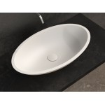 Νιπτήρας ελευθέρας τοποθέτησης 60x35x9 από solid surface χωρίς οπή  χωρίς υπερχείλιση, χρώμα: Λευκό επιφάνεια: Ματ Ελευθέρας τοποθέτησης