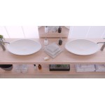 Νιπτήρας ελευθέρας τοποθέτησης 60x35x9 από solid surface χωρίς οπή  χωρίς υπερχείλιση, χρώμα: Λευκό επιφάνεια: Ματ Ελευθέρας τοποθέτησης