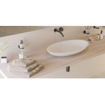 Νιπτήρας ελευθέρας τοποθέτησης 70x40x9 από solid surface χωρίς οπή  χωρίς υπερχείλιση, χρώμα: Λευκό επιφάνεια: Ματ Ελευθέρας τοποθέτησης