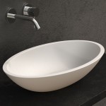Νιπτήρας ελευθέρας τοποθέτησης 70x40x9 από solid surface χωρίς οπή  χωρίς υπερχείλιση, χρώμα: Λευκό επιφάνεια: Ματ Ελευθέρας τοποθέτησης