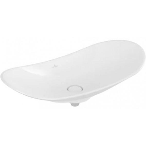 Washbasin Free standing 81x41x16 material: Porcelain Without hole Without overflow Ceramic Plus, color: White surface: Glossy Free standing