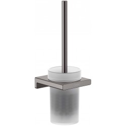 Brush (broom) material: Brass Wall-mounted brushed black chrome, color: Dark Grey surface: Brushed