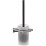 Brush (broom) material: Brass Wall-mounted brushed black chrome, color: Dark Grey surface: Brushed