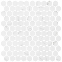 Pool mosaic 2,5x2,5 Spain, shape: Hexagon 1st choice, hue: White