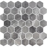 Pool mosaic 28,6x28,4 Spain, shape: Hexagon 1st choice, hue: Dark Grey Mosaics for pool