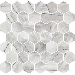 Pool mosaic 5x5 Spain, shape: Hexagon 1st choice, hue: Grey Mosaics for pool