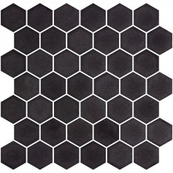 Pool mosaic 28,6x28,4 Spain, shape: Hexagon 1st choice, hue: Black