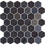 Pool mosaic 5x5 Spain, shape: Hexagon 1st choice, hue: Black Mosaics for pool