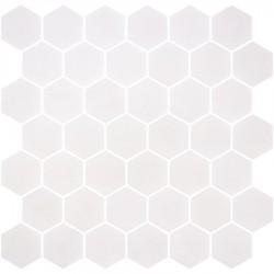 Pool mosaic 5x5 Spain, shape: Hexagon 1st choice, hue: White Mosaics for pool