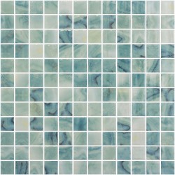 Pool mosaic 2,5x2,5 Spain, shape: Square 1st choice, hue: Green Mosaics for pool