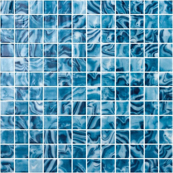 Pool mosaic 2,5x2,5 Spain, shape: Square 1st choice, hue: Blue Mosaics for pool