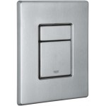 Πλακέτα εντοιχιζόμενου καζανακίου Stainless steel από inox διπλής ενέργειας με πνευματικό μηχανισμό, χρώμα: Χρωμέ επιφάνεια: Βουρτσισμένη Πλακέτες