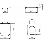 Toilet-seat, style: Wrapover, color: White Toilet seats & covers