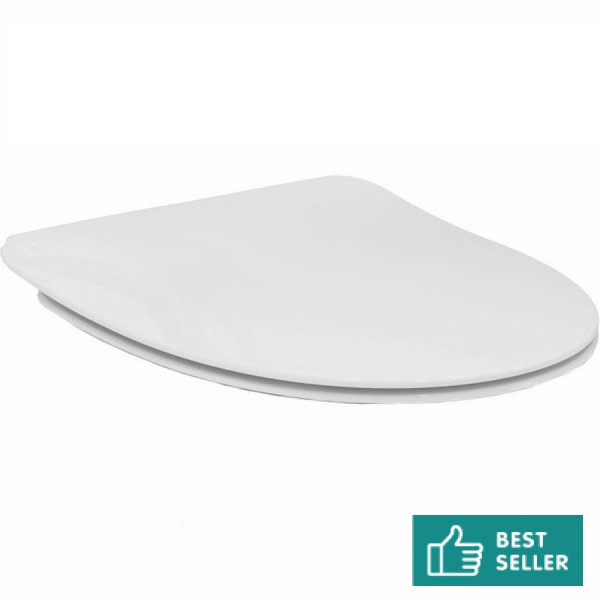 Toilet-seat soft closing, style: Sandwich Slim, color: White Toilet-seat soft closing, style: Sandwich Slim, color: White Toilet seats & covers