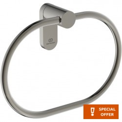 Towel ring closed material: Brass, color: Grey magnetic grey surface: Brushed