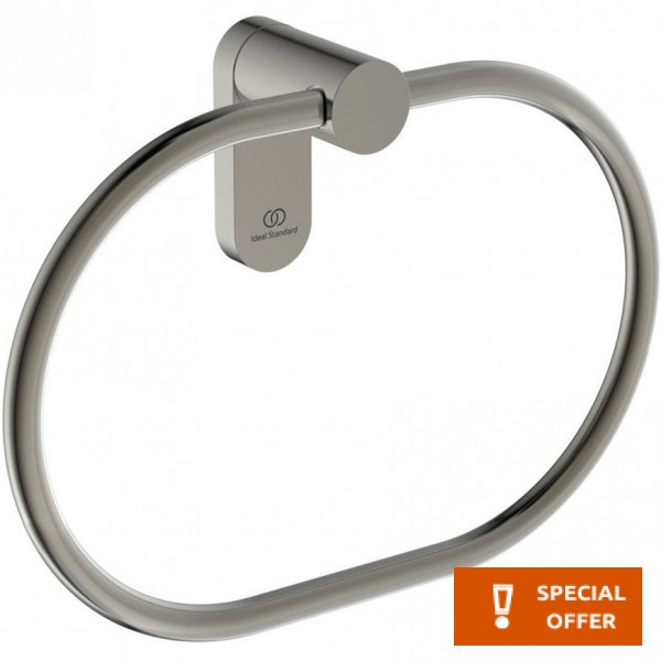 Towel ring closed material: Brass, color: Grey magnetic grey surface: Satin Towel rings Towel ring closed material: Brass, color: Grey magnetic grey surface: Satin Towel rings