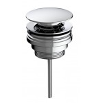 Wash basin tap Wall-mounted concealed - complete set 2 holes material: Brass With push-open waste set 18,5cm, color: Chrome surface: Glossy Wall-mounted - external part