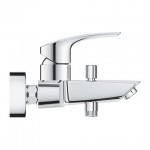 Bathtub tap Wall-mounted exposed material: Brass without hand shower, hose and holder mixer, color: Chrome surface: Glossy Wall-mouned exposed Bathtub tap Wall-mounted exposed material: Brass without hand shower, hose and holder mixer, color: Chrome surface: Glossy Wall-mouned exposed