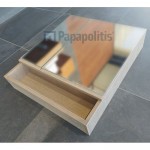 Καθρέπτης, σχήμα: Ορθογώνιο 60x70x15 από ξύλο συνθετικό & ντουλάπι, χρώμα: Ξύλο Οξυά Καθρέπτες μπάνιου
