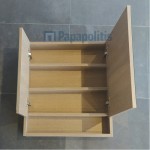 Καθρέπτης, σχήμα: Ορθογώνιο 60x70x15 από ξύλο συνθετικό & ντουλάπι, χρώμα: Ξύλο Οξυά Καθρέπτες μπάνιου