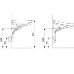 Special Needs Bracket Bathroom adjustable, pneumatic material: Brass Accessible fixing kits Special Needs Bracket Bathroom adjustable, pneumatic material: Brass Accessible fixing kits