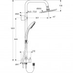 Shower slider rail with head material: Brass With diverter, color: Chrome surface: Glossy Shower rails with head Shower slider rail with head material: Brass With diverter, color: Chrome surface: Glossy Shower rails with head