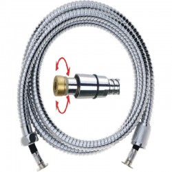 Shower hose 150cm material: Plastic, color: Chrome surface: Matt Shower hoses