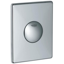 Flush wall plates for concealed cistern for cistern 37153 material: ABS Pneumatic single flush valve, color: Chrome surface: Matt Flush plates