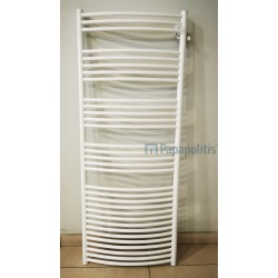 Πετσετοθήκη θερμαινόμενη 60x150 από χάλυβα επίτοιχη, χρώμα: Λευκό επιφάνεια: Γυαλιστερή Πετσετοθήκες θερμαινόμενες