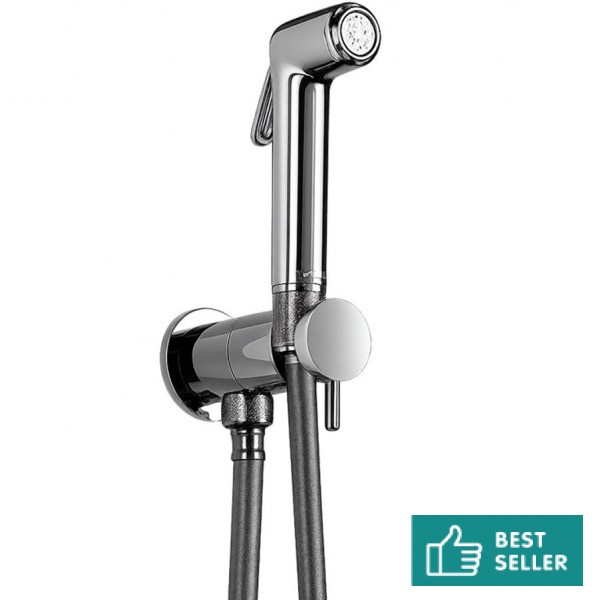 Σύστημα ντους μπιντέ επίτοιχο σταθερής θερμοκρασίας shut-off από ανοδιωμένο ψευδάργυρο, χρώμα: Χρωμέ επιφάνεια: Γυαλιστερή Συστήματα ντους μπιντέ επίτοιχα