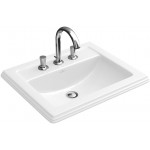 Washbasin Built-in 63x52,5 material: Porcelain With one hole Without overflow Ceramic Plus, color: White surface: Glossy Built-in