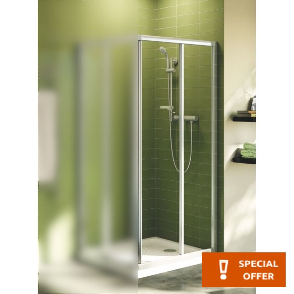 Καμπίνα ντουζιέρας ευθύγραμμη 72x190 4mm συρόμενη A75 (72-77) επίστρωση Ideal Clean,  διάφανο κρύσταλλο, πόρτες με λειτουργία‚ "click & clean‘‘ επιφάνεια: Γυαλιστερή, χρώμα: Χρωμέ Ευθύγραμμες