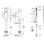 Flush valve for urinal manualy, color: Chrome Flush valve systems