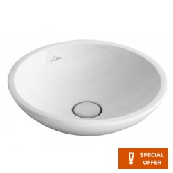 Washbasin Free standing 43x43x12 material: Porcelain Without hole Without overflow, color: White surface: Glossy