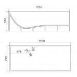 Μπανιέρα ελευθέρας τοποθέτησης 170x72x55 από solid surface επιφάνεια: Ματ, χρώμα: Λευκό χωρίς λαβές Μπανιέρα ελευθέρας τοποθέτησης 170x72x55 από solid surface επιφάνεια: Ματ, χρώμα: Λευκό χωρίς λαβές