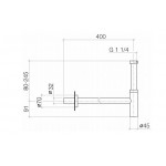 Sink siphon 1 ¼” material: Brass surface: Glossy, color: Chrome Siphons Sink siphon 1 ¼” material: Brass surface: Glossy, color: Chrome Siphons