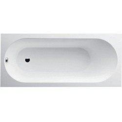 Bathtub Rectangular 170x75 material: Quaryl Quaryl, White Alpin, color: White no grab bars surface: Glossy Rectangular