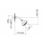 Ντους (Jet) με ρυθμιστή έντασης, χρώμα: Χρωμέ από ορείχαλκο επιφάνεια: Γυαλιστερή Ντους