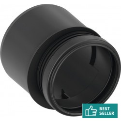 Αντάπτορας εντοιχιζόμενου καζανακίου 90° σύνδεσης καζανακίου με αποχέτευση DN 90/100 από PVC, χρώμα: Μαύρο Εξαρτήματα