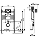 Concealed cistern for wall-mounted toilet for plasterboard wall With frame Concealed cisterns for wall-mounted WC Concealed cistern for wall-mounted toilet for plasterboard wall With frame Concealed cisterns for wall-mounted WC