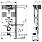 Concealed cistern for wall-mounted toilet for plasterboard wall With frame Concealed cisterns for wall-mounted WC Concealed cistern for wall-mounted toilet for plasterboard wall With frame Concealed cisterns for wall-mounted WC