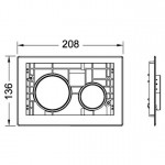 Push button material: ABS Flush buttons