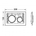 Push button material: ABS Flush buttons