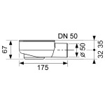 Trap & connection kit 5cm, flat material: Plastic Waste overflows